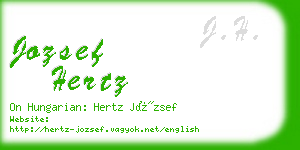 jozsef hertz business card